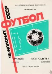 Факел (Воронеж) - Металлург (Запорожье) 29.06.1987