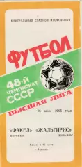 Факел (Воронеж) - Жальгирис (Вильнюс) 16.06.1985