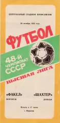 Факел (Воронеж) - Шахтер (Донецк) 20.10.1985