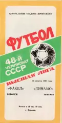 Факел (Воронеж) - Динамо (Тбилиси) 10.08.1985