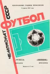 Факел (Воронеж) - Шинник (Ярославль) 04.04.1987