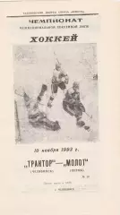Трактор (Челябинск) - Молот (Пермь) 10.11.1993