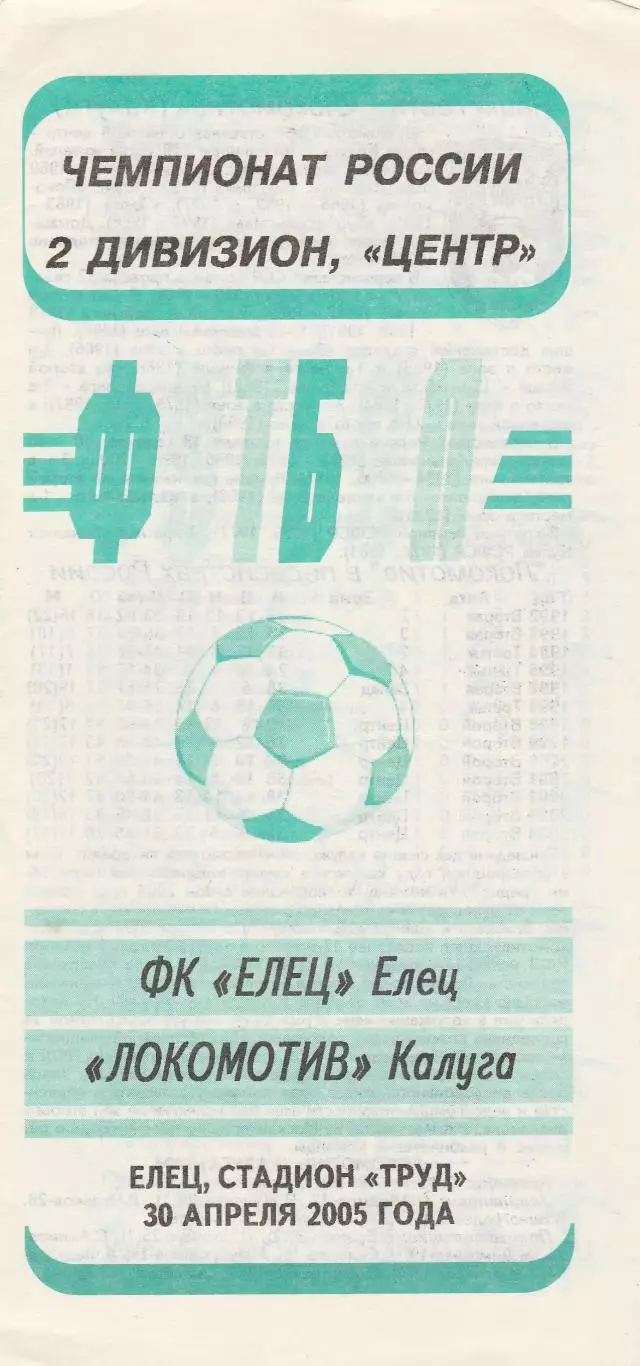 ФК Елец - Локомотив (Калуга) 30.04.2005