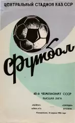Кайрат (Алма-Ата) - Торпедо (Кутаиси) 26.04.1982