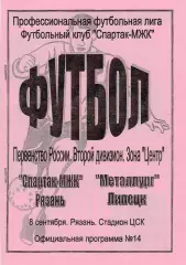 Спартак-МЖК (Рязань) - Металлург (Липецк) 08.09.2006