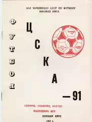 ЦСКА (Москва) 1991 Календарь игр 1 круг