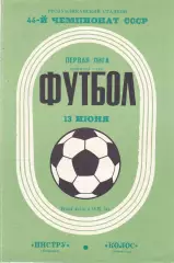 Нистру (Кишинев) - Колос (Никополь) 13.06.1981