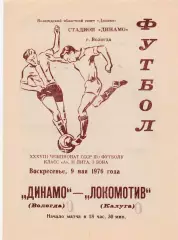 Динамо (Вологда) - Локомотив (Калуга) 09.05.1976