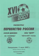 Спартак (Луховицы) - Металлург (Липецк) 02.07.2007