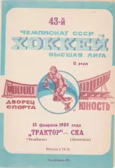 Трактор (Челябинск) - СКА (Ленинград) 13.02.1989