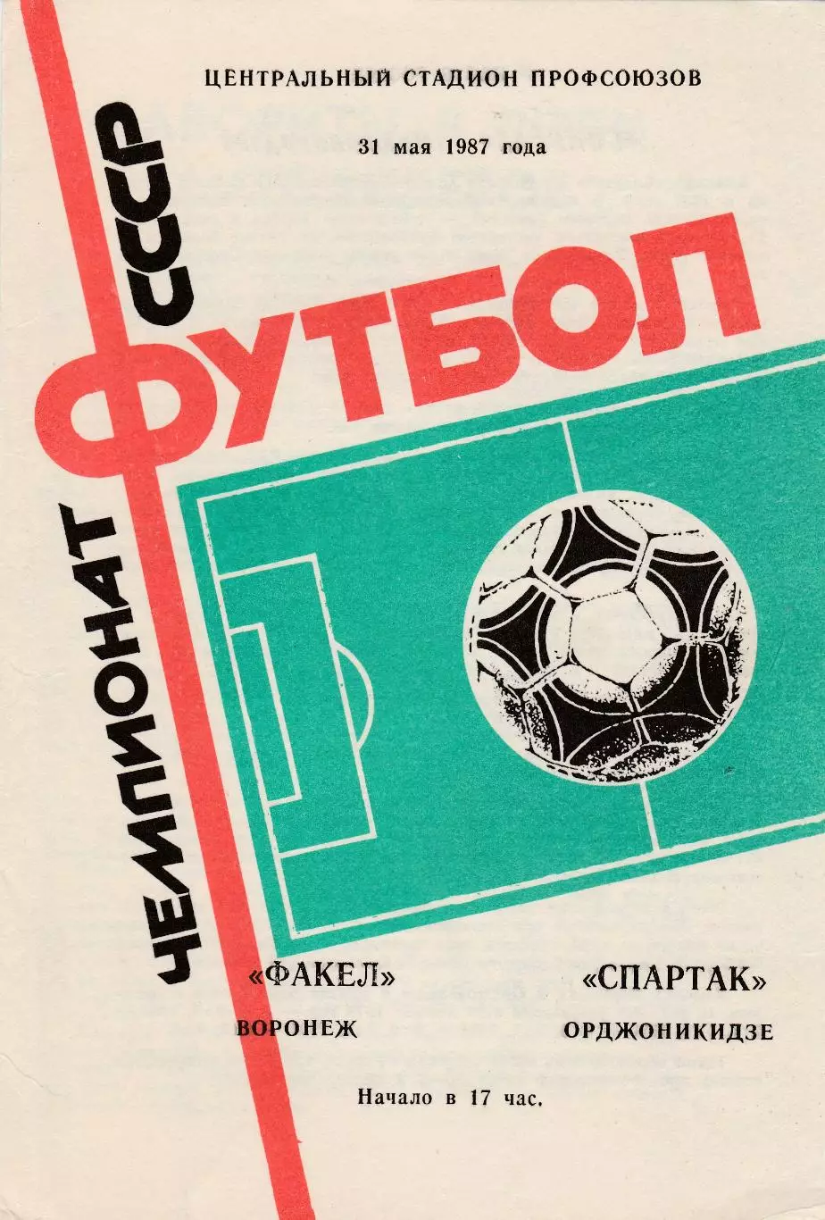 Факел (Воронеж) - Спартак (Орджоникидзе) 1987