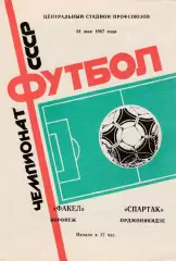 Факел (Воронеж) - Спартак (Орджоникидзе) 1987