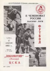 Локомотив (Москва) - ЦСКА (Москва) 17.04.1993