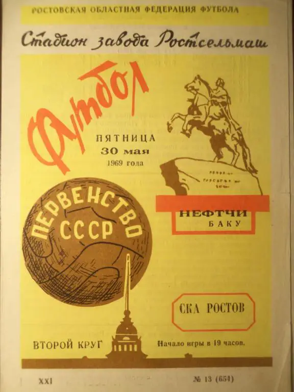 СКА (Ростов) - Нефтчи (Баку) 30.05.1969