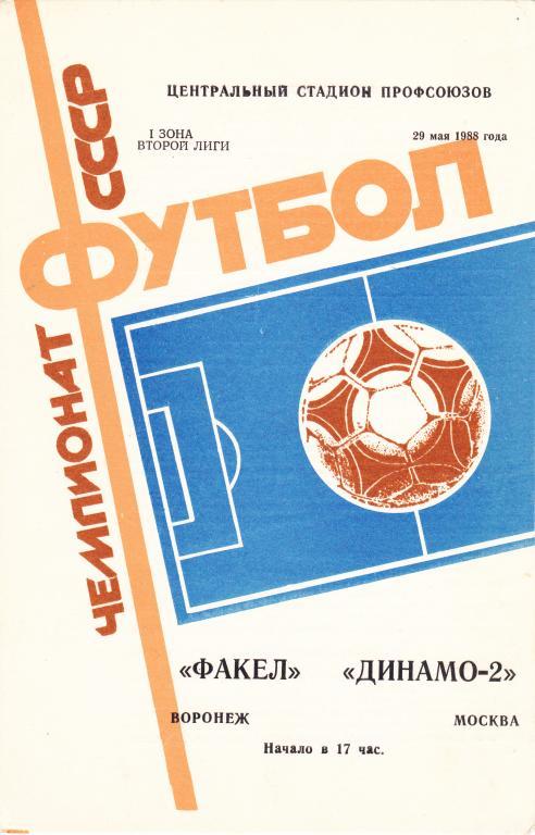Факел (Воронеж) - Динамо-2 (Москва) 29.05.1988