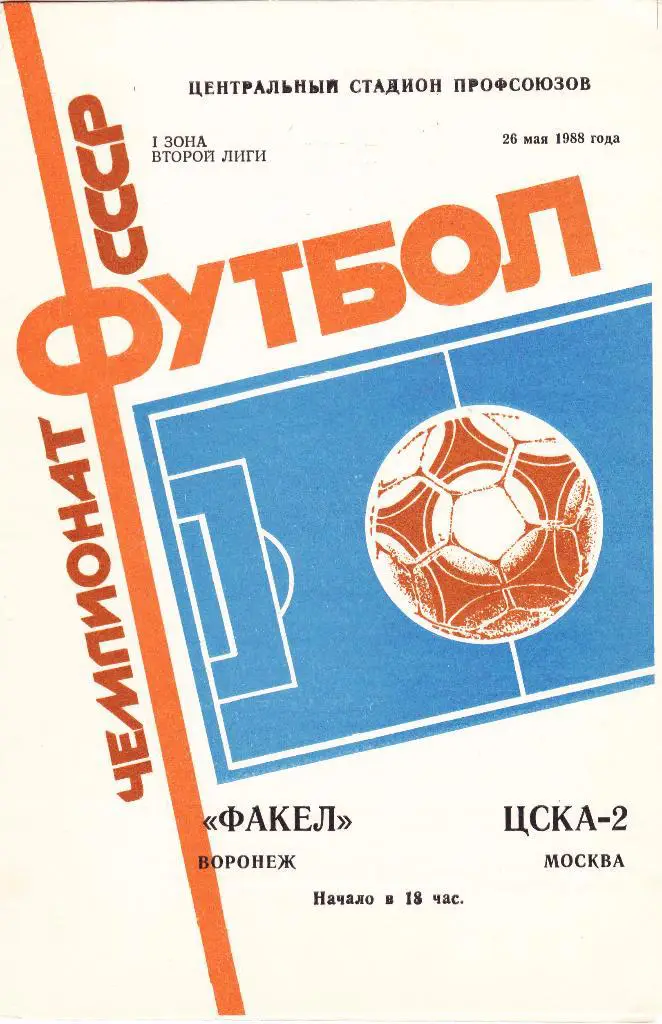 Факел (Воронеж) - ЦСКА-2 (Москва) 26.05.1988