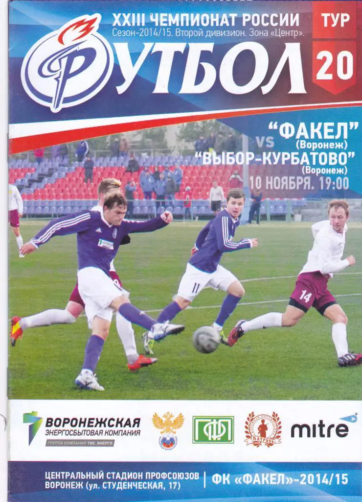 Факел (Воронеж) - Выбор-Курбатово (Воронеж) 10.11.2014