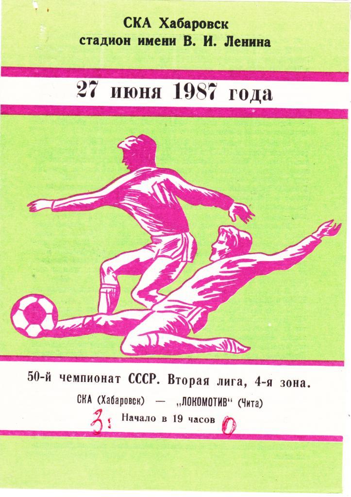 СКА (Хабаровск) - Локомотив (Чита) 27.06.1987