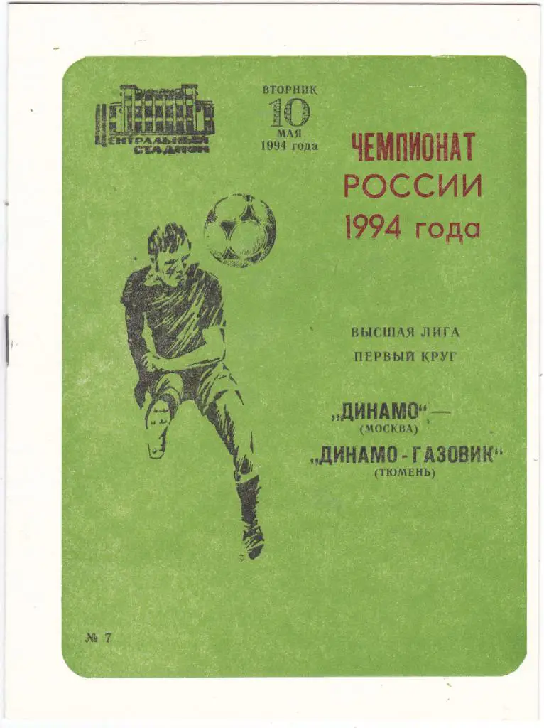 Динамо (Москва) - Динамо-Газовик (Тюмень) 10.05.1994