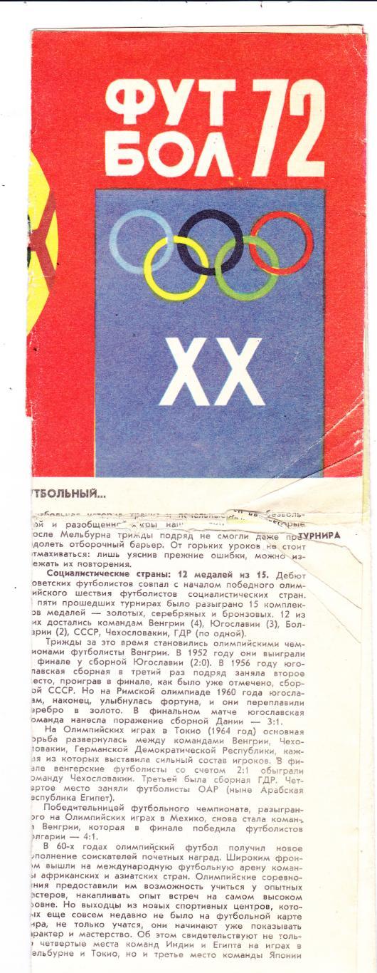 Футбол 1972