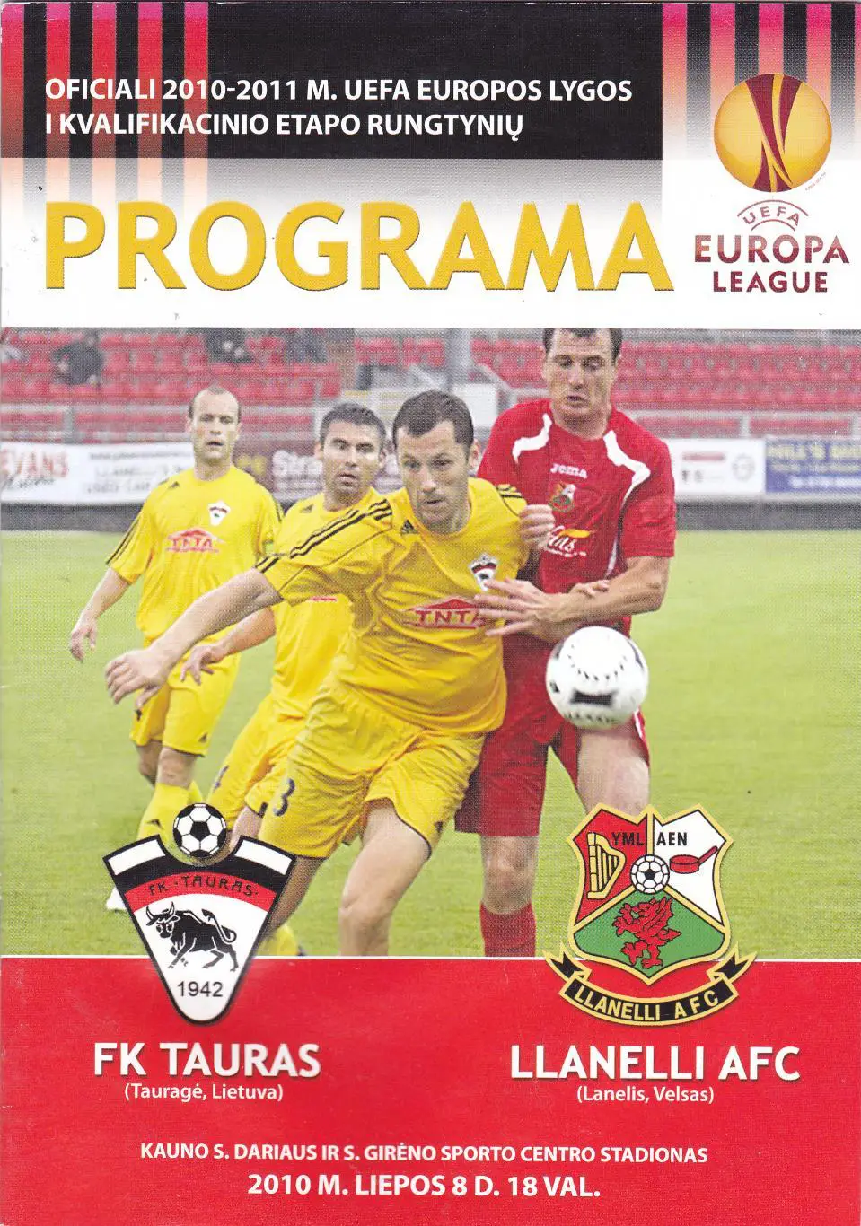 Таурас (Литва) - Лланелли (Уэльс) 2010