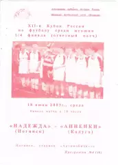 ЖФК Надежда (Ногинск) - Анненки (Калуга) 18.06.2003 Куб.России 1/4