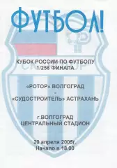 Ротор (Волгоград) - Судостроитель (Астрахань) 20.04.2005 Куб.России 1/256