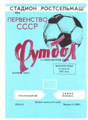 Ростсельмаш (Ростов) - Химик (Дзержинск) 11.08.1979