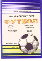 Ростсельмаш (Ростов) - Нистру (Кишинев) 19.09.1986