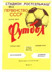 Ростсельмаш (Ростов) - Атоммаш (Волгодонск) 11.06.1983
