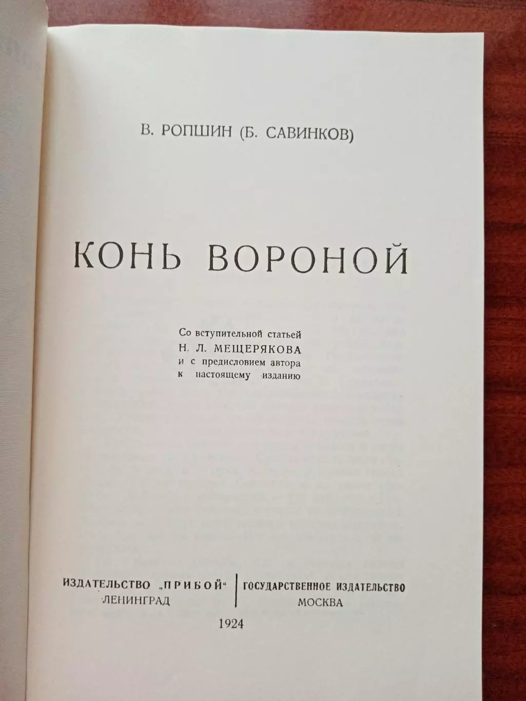 В. Ропшин. Конь вороной. репринт 1924 года 1
