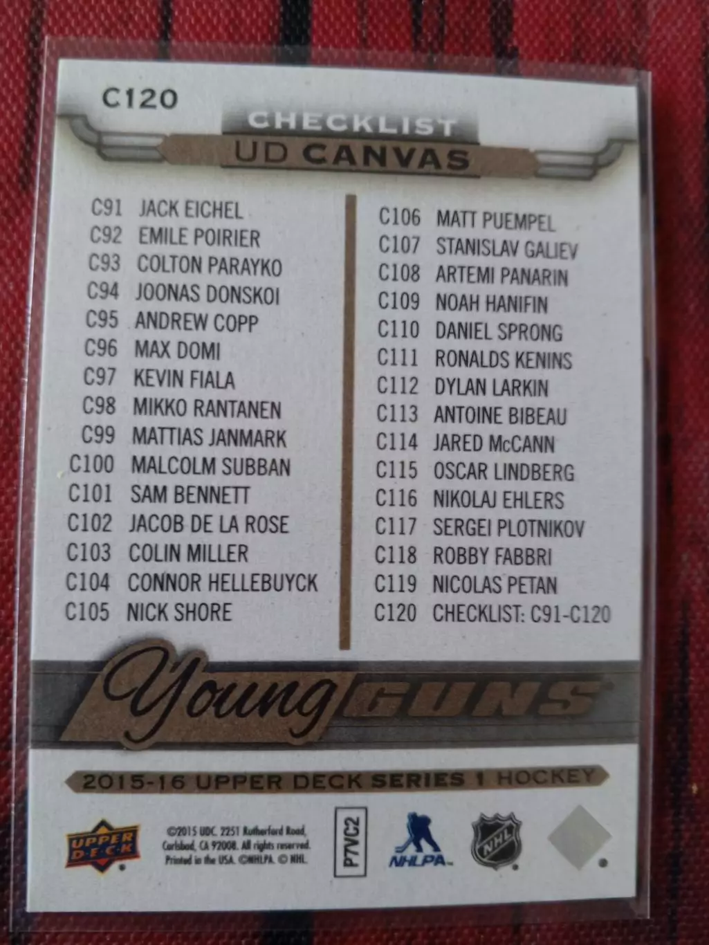 Карточка Young Guns Canvas Айкел/Ларкин 1