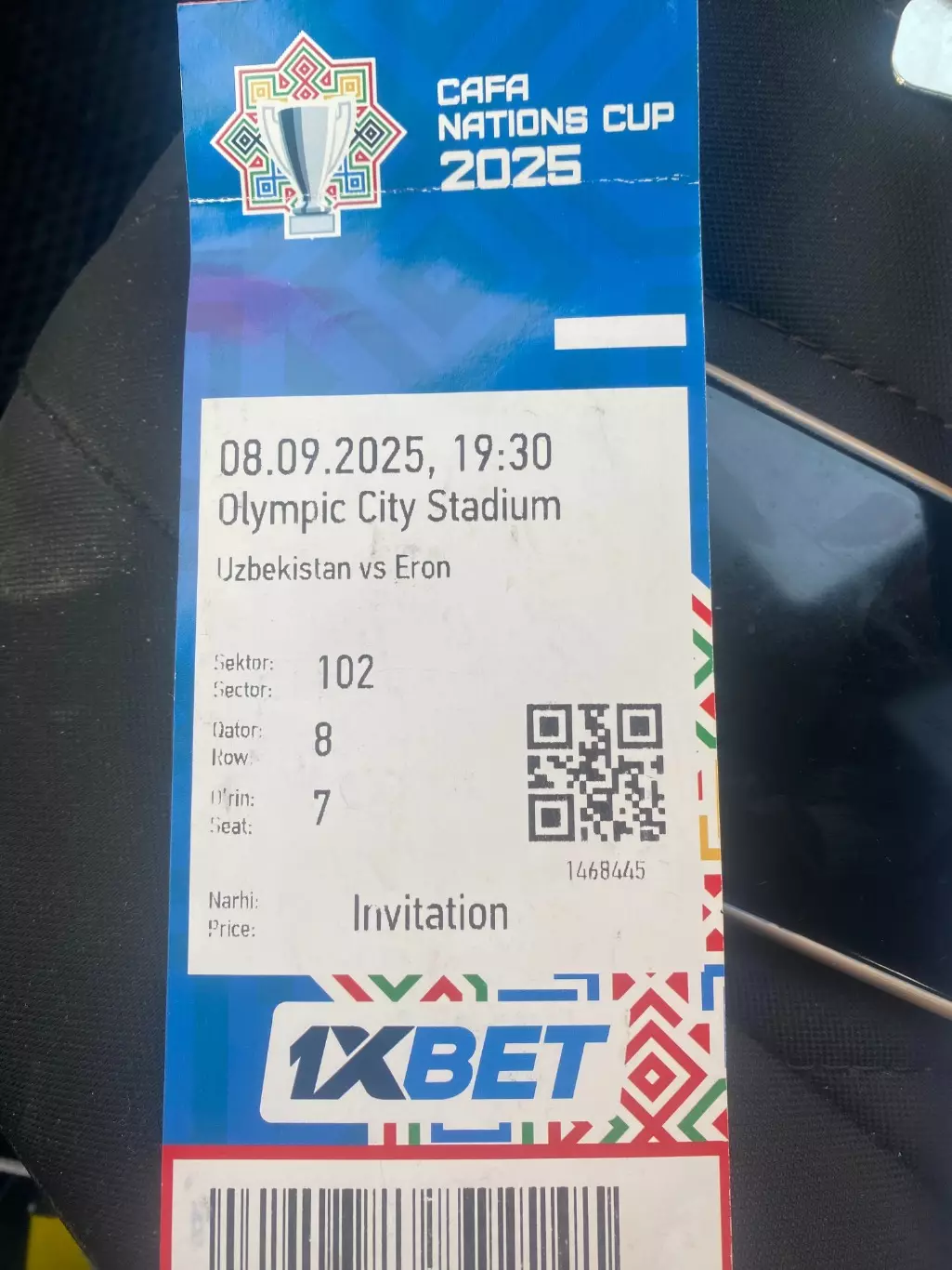 Финал CAFA nations cup 2025 Узбекистан Иран 08.09.2025