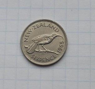 Новая Зеландия 6 пенсов 1965 год