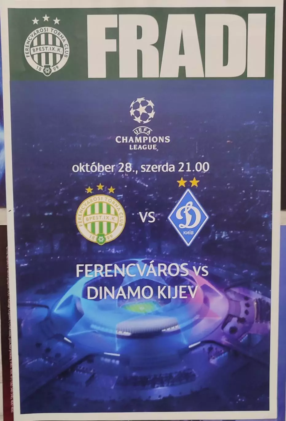 Ференцварош Будапешт - Динамо Киев 28.10.2020 2020/2021