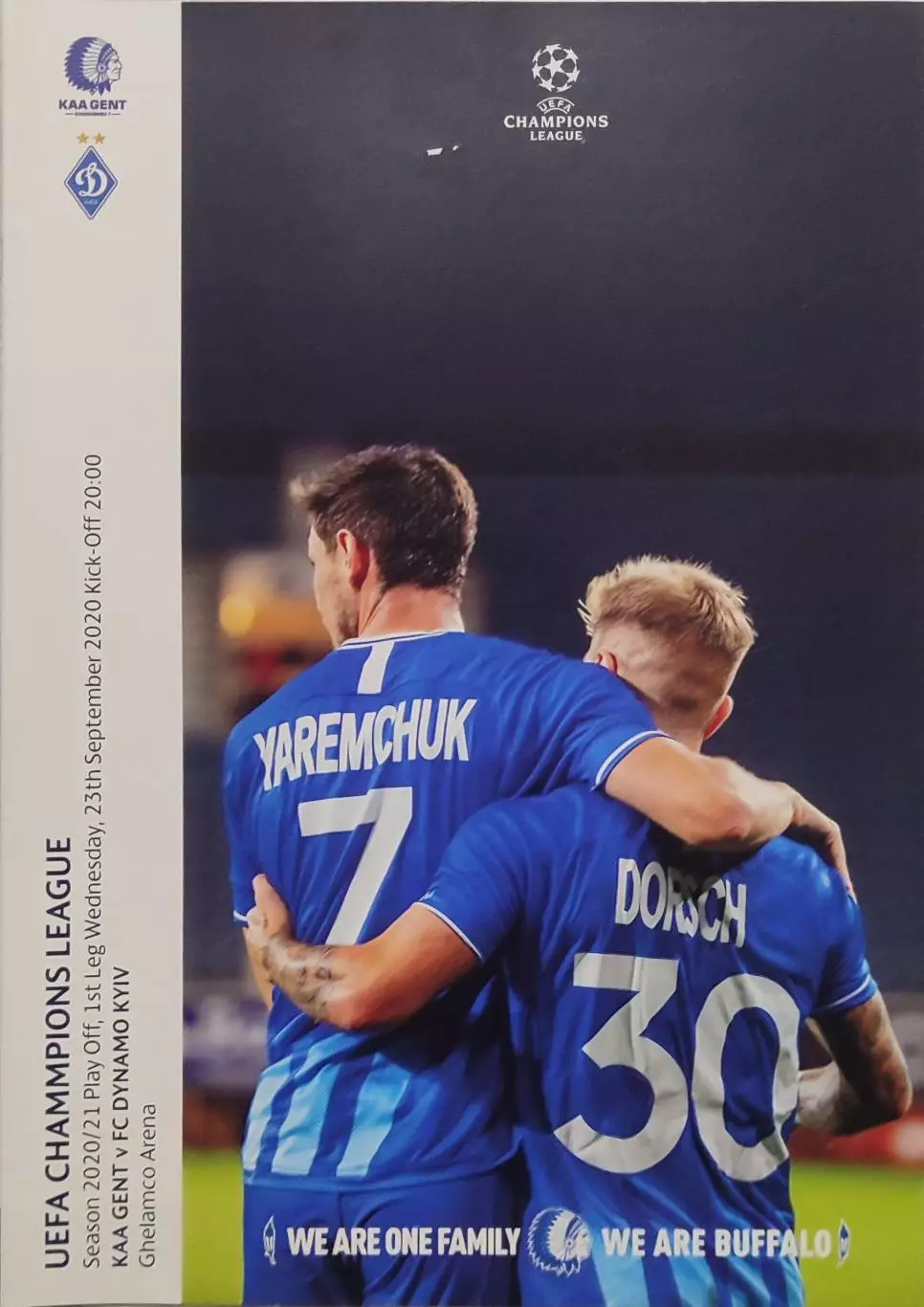 Гент Бельгия - Динамо Киев 23.09.2020 2020/2021