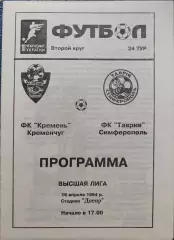 Кремінь Кременчук - Таврія Сімферополь 1993/1994 16.04.1994