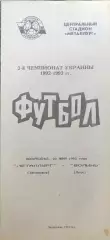 Металург Запоріжжя - Волинь Луцьк 20.06.1993 1992/1993