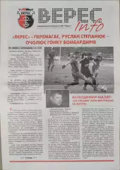 Газета Верес-Інфо звіт матчу Верес Рівне - Буковина Чернівці 09.11.2016