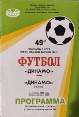 Динамо Киев - Динамо Тбилиси 05.10.1986