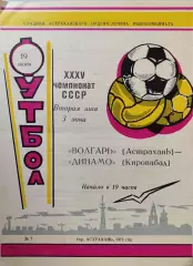 Волгарь Астрахань - Динамо Кировабад 19.06.1973