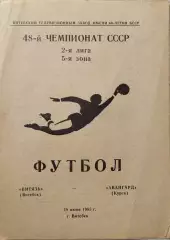 Витязь Витебск Авангард Курск 18.06.1985