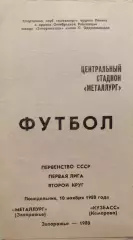 Металлург Запорожье - Кузбасс Кемерово 10.11.1980 ч/б