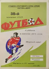 СКА Ростов-на-Дону - Металлург Запорожье 06.07.1974