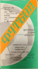 Металлург Запорожье - Карпаты Львов 29.05.1981