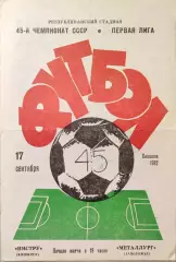 Нистру Кишинев - Металлург Запорожье 17.09.1982