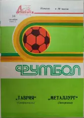 Таврия Симферополь - Металлург Запорожье 14.10.1983