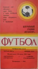 Металлург Запорожье-Таврия Симферополь 26.06.1983