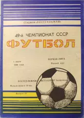 Ростсельмаш Ростов - Металлург Запорожье 01.07.1986