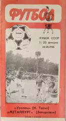 Уралец Нижний Тагил - Металлург Запорожье 24.05.1986 Кубок 1/32